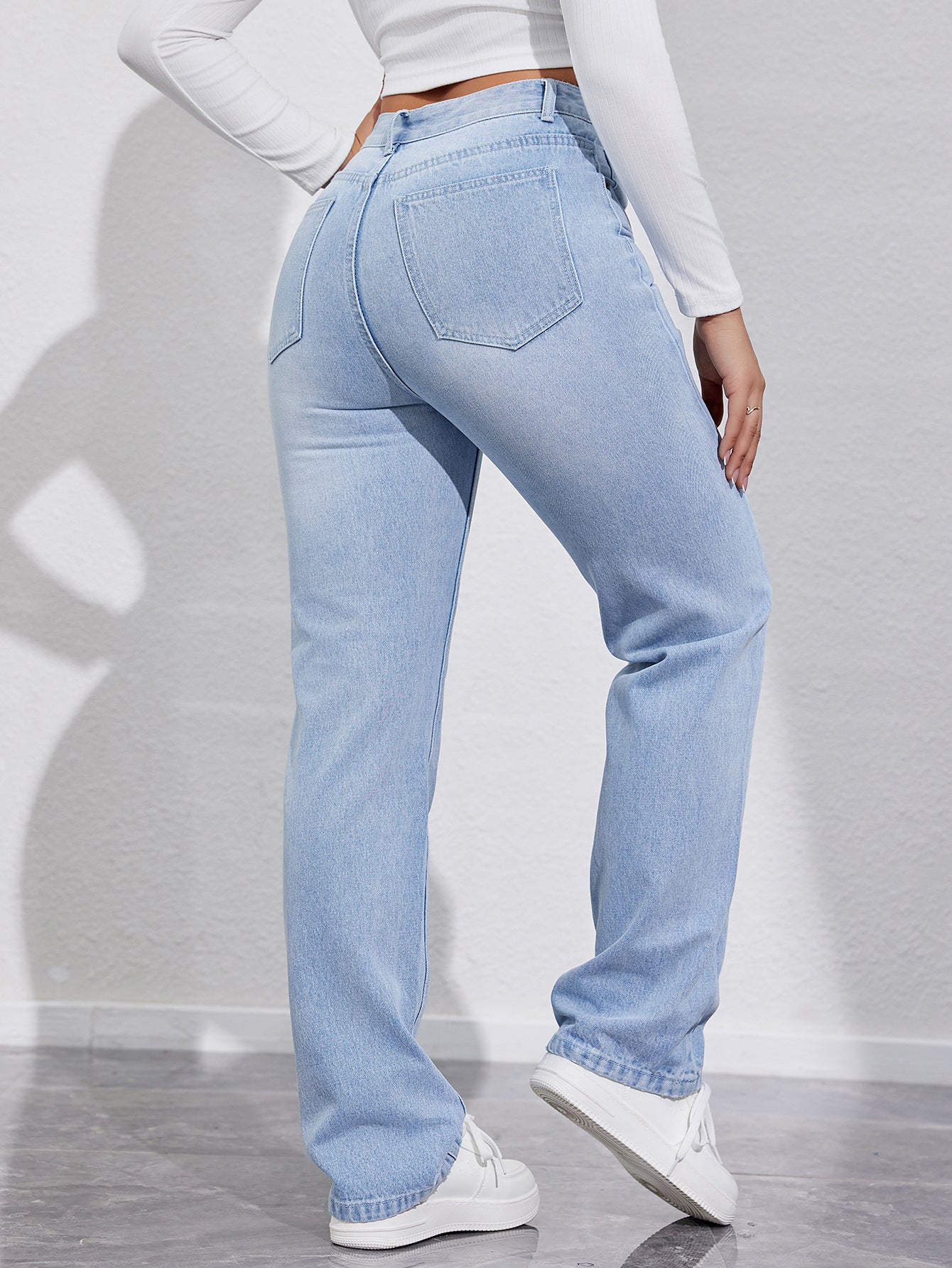 Elise | Jean Taille Haute Slim Droit