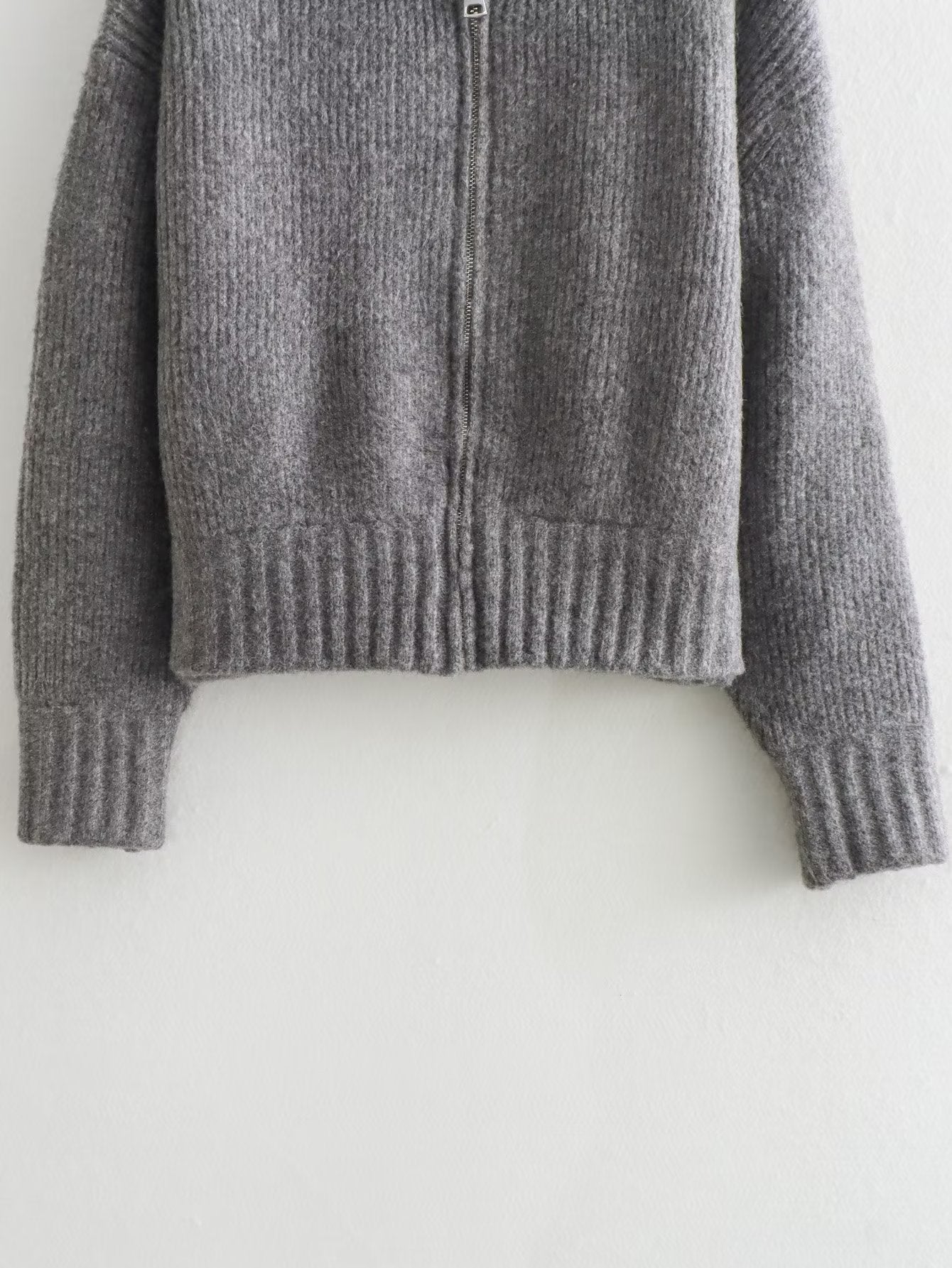 Elena | Cardigan Zippé Col Rond Manches Longues
