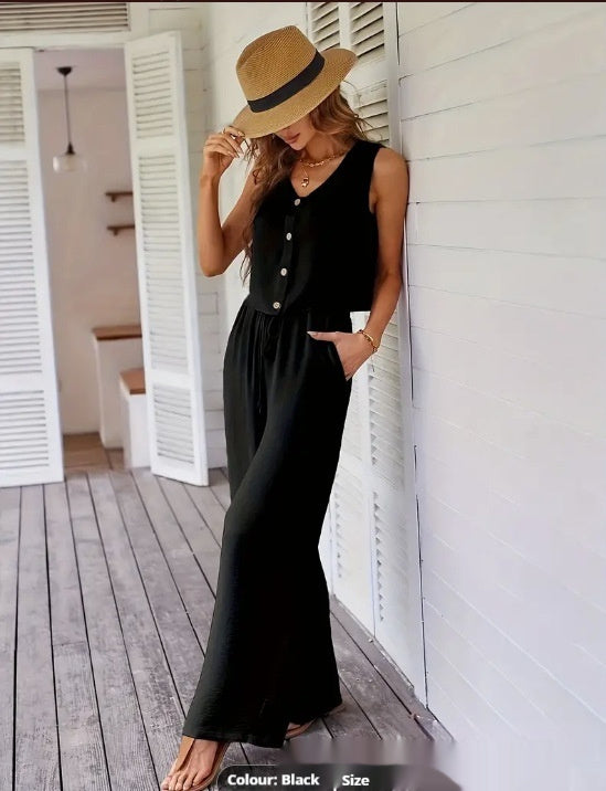 Lauraine | Ensemble Femme Sans Manches & Pantalon