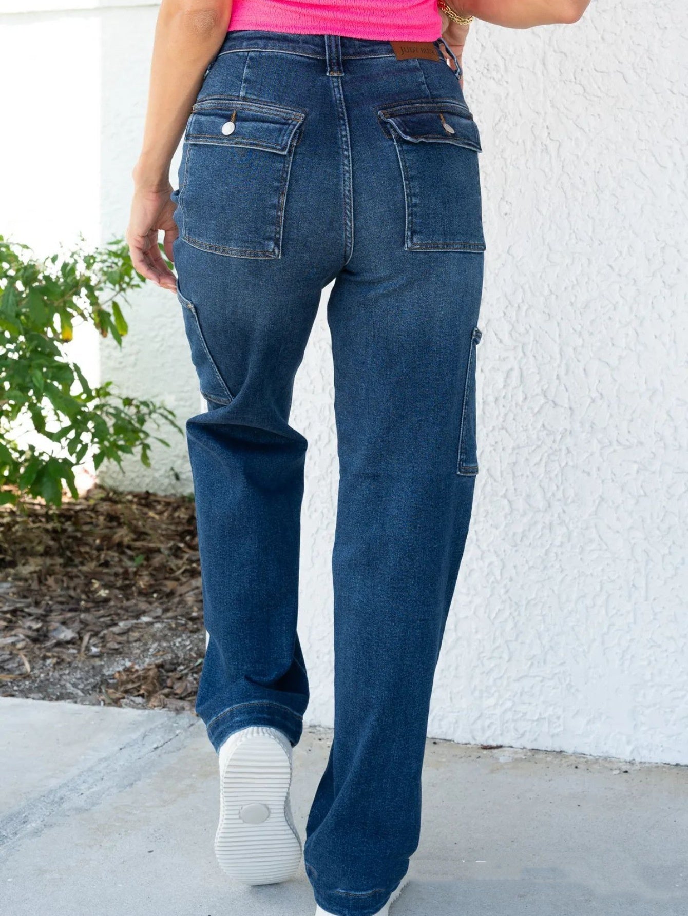 Nadi | Jean Cargo Taille Haute à Poches Multiples et Jambe Large