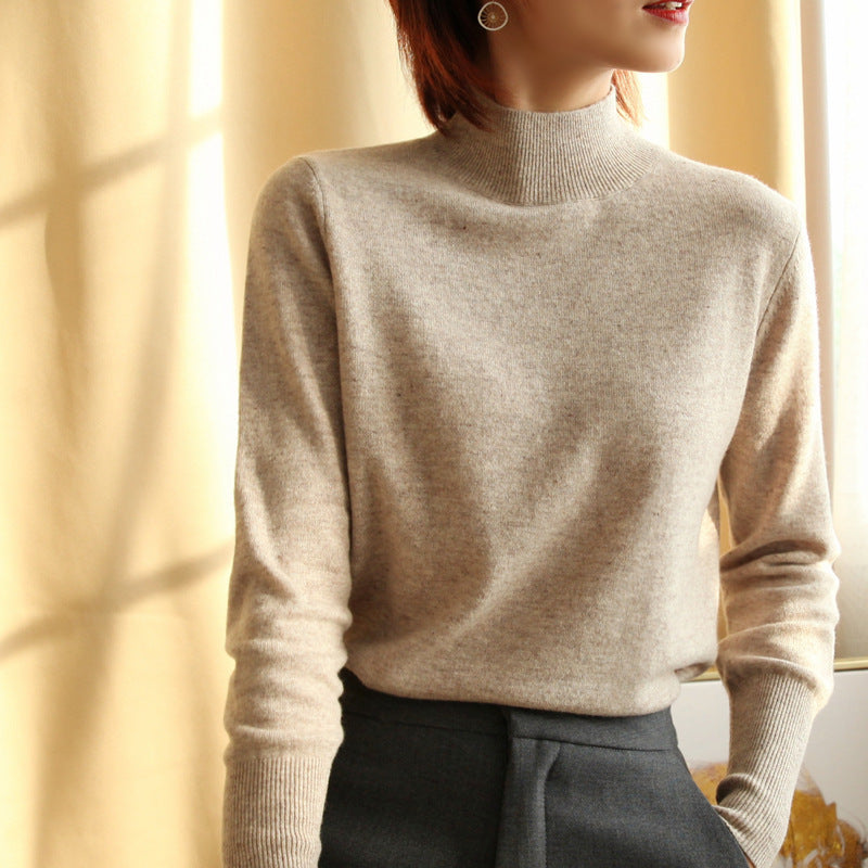 Pull Chaud en Laine Épaisse - Col Semi-Montant