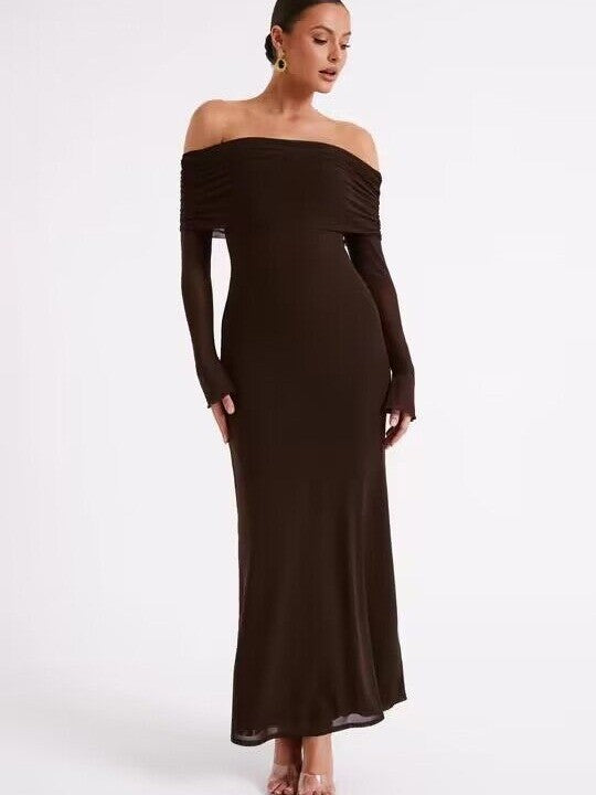 Élégance | Robe Dos Nu à Épaules Dénudées