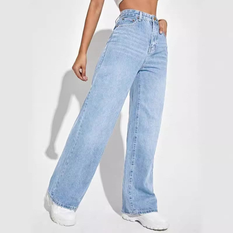 Elise | Jean Taille Haute Slim Droit