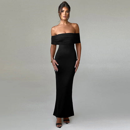 Socialite | Robe Longue Élégante Dos Nu et Épaules Dénudées