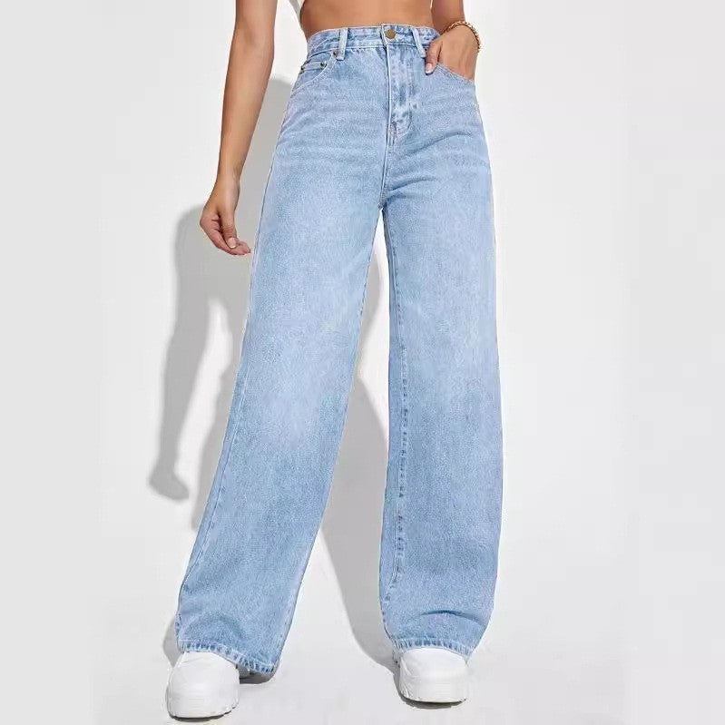 Elise | Jean Taille Haute Slim Droit