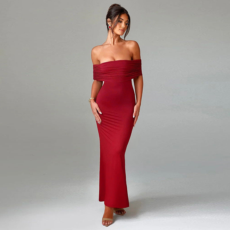 Socialite | Robe Longue Élégante Dos Nu et Épaules Dénudées