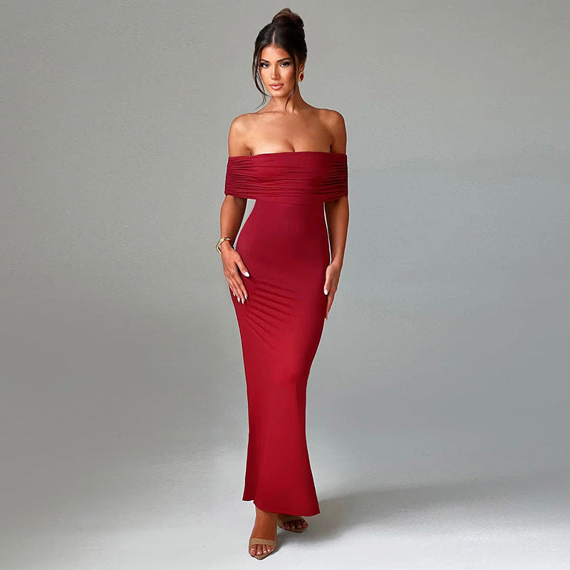 Socialite | Robe Longue Élégante Dos Nu et Épaules Dénudées