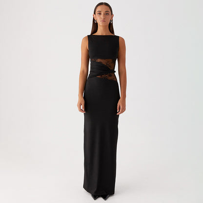 Soumaya | Soumaya | Robe Ceinturée en Dentelle Transparente