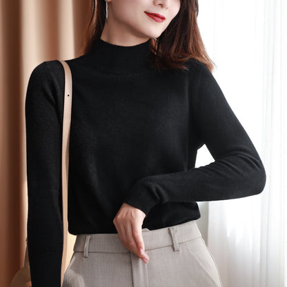 Pull Chaud en Laine Épaisse - Col Semi-Montant