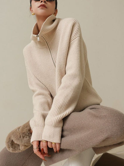 Clara | Cardigan Tricoté Beige Femme