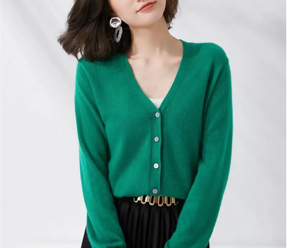 Cardina | Cardigan Court en Viscose Élégant