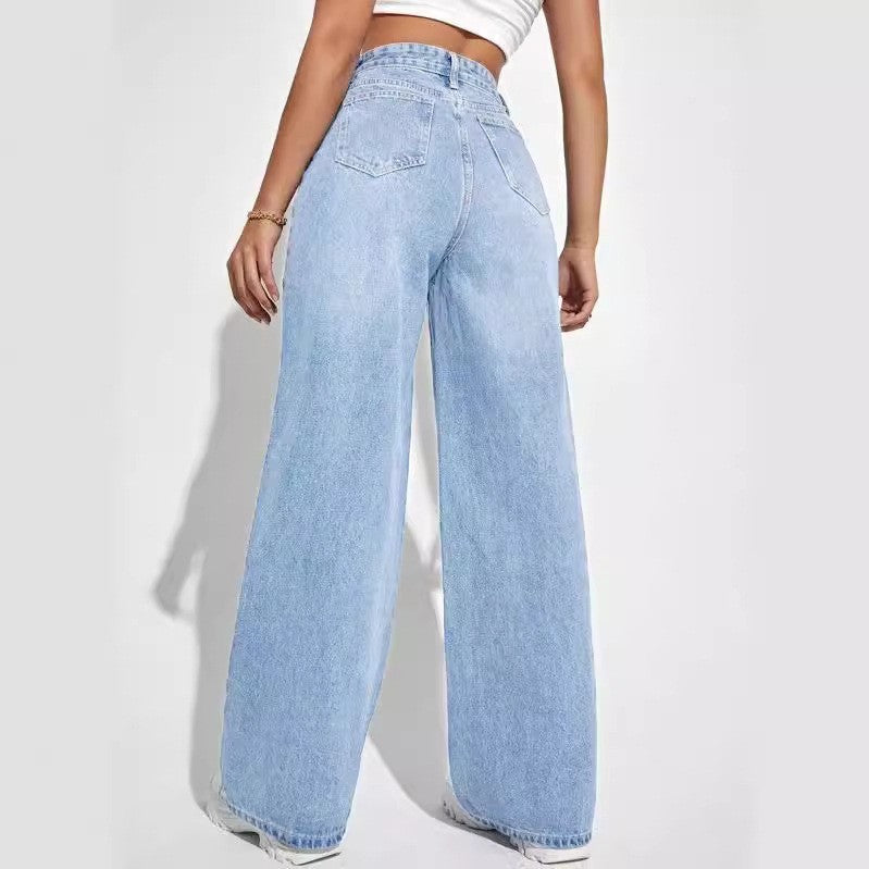 Elise | Jean Taille Haute Slim Droit