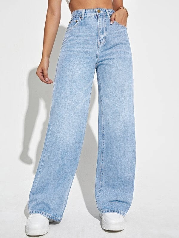 Elise | Jean Taille Haute Slim Droit