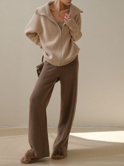 Clara | Cardigan Tricoté Beige Femme