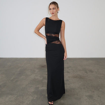 Soumaya | Soumaya | Robe Ceinturée en Dentelle Transparente