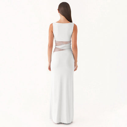 Soumaya | Soumaya | Robe Ceinturée en Dentelle Transparente